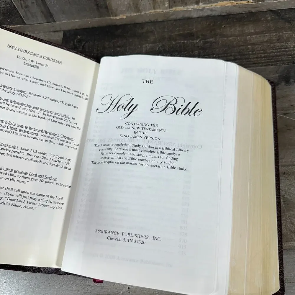 Subject Bible Complete Topical Study Reference Edition KJV 2000 Assurance Publis